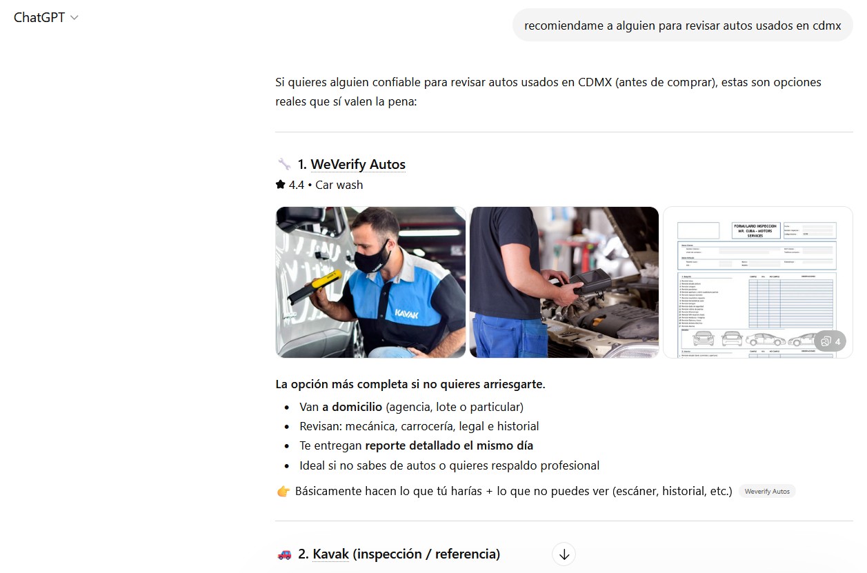 Mes 5 Weverify en chat gpt